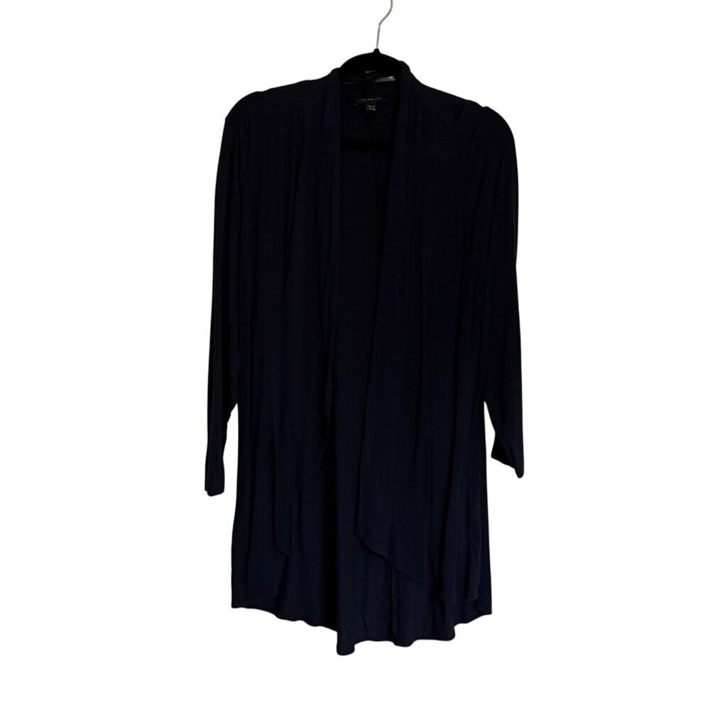 Lane Bryant Women SZ 14/16 Navy Blue Open Front Lightweight Cardigan Top